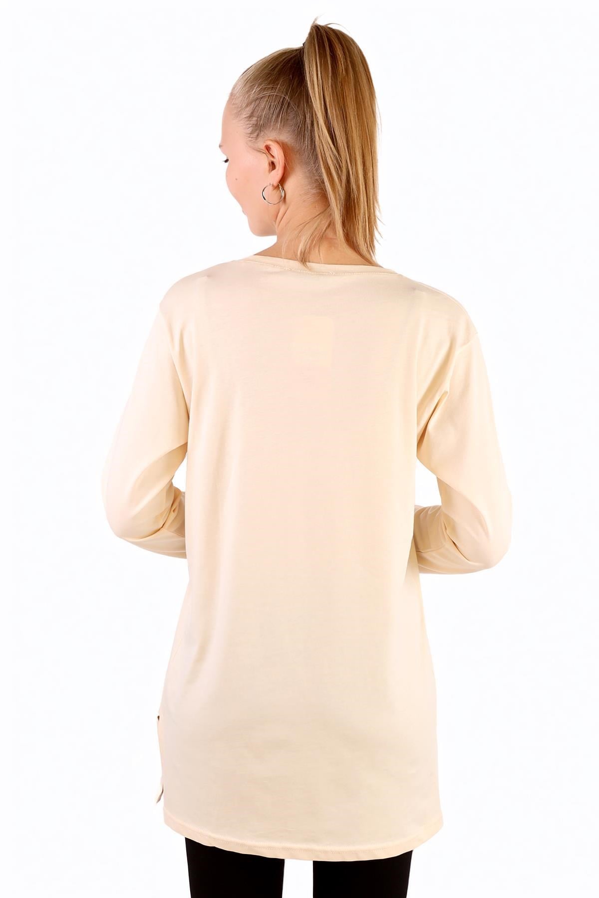 Taş WonderFul Baskılı Uzun Kol Tunik 3981