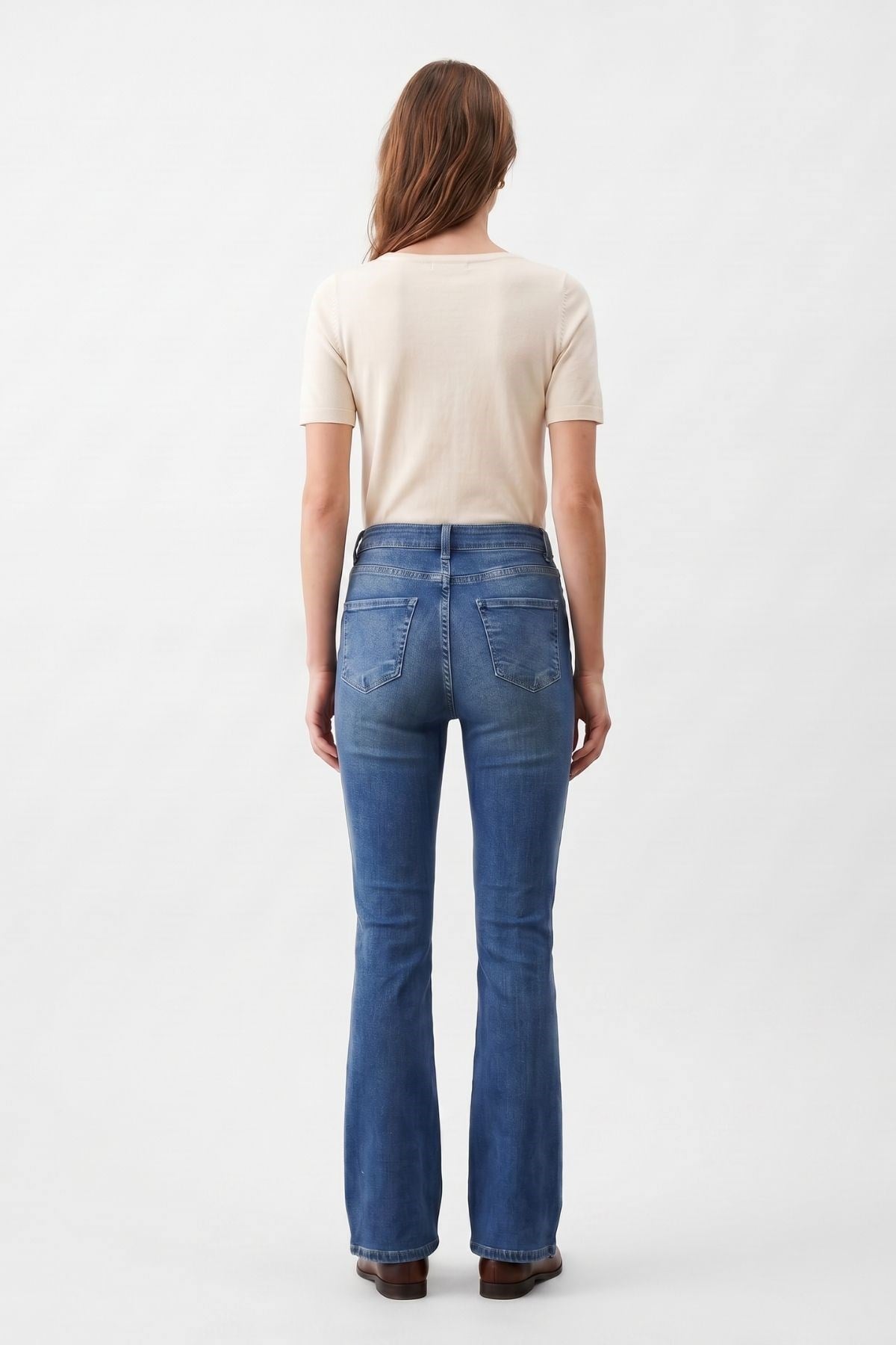Tint Yeşil Yüksek Bel Flare Jean 826
