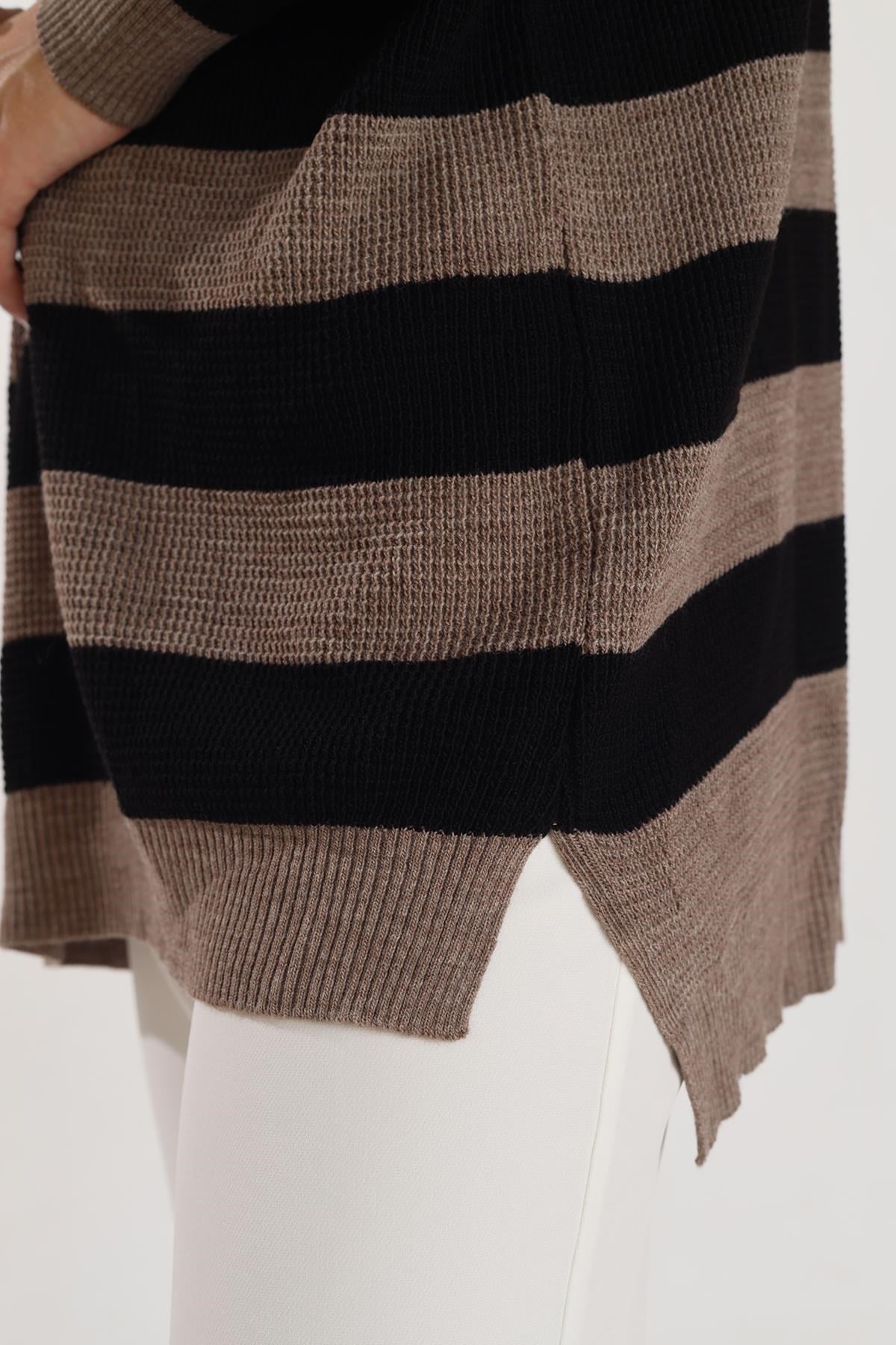 Vizon Bisiklet Yaka Çizgili Tunik 5380