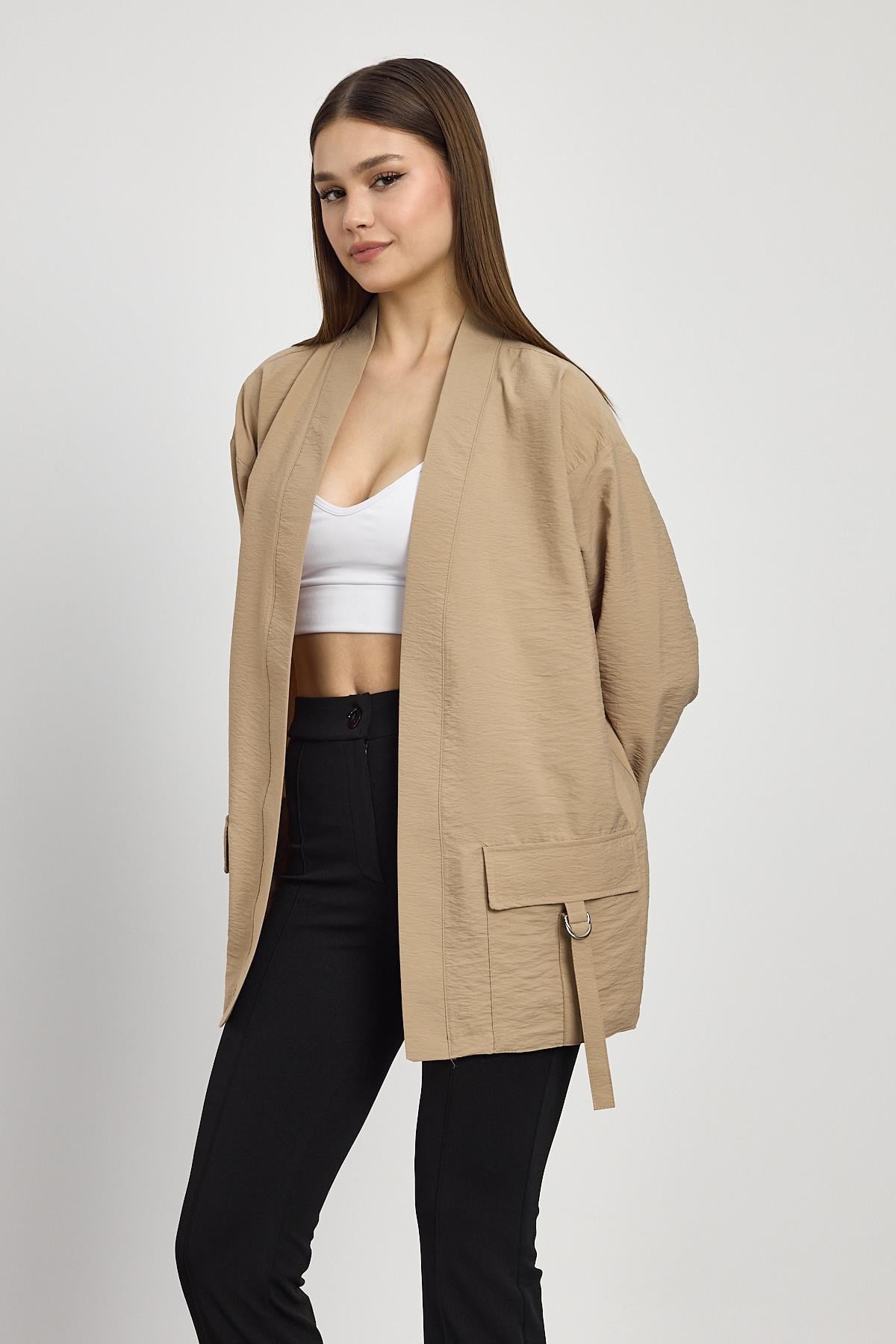 Vizon Cep Detay Kimono 4194A