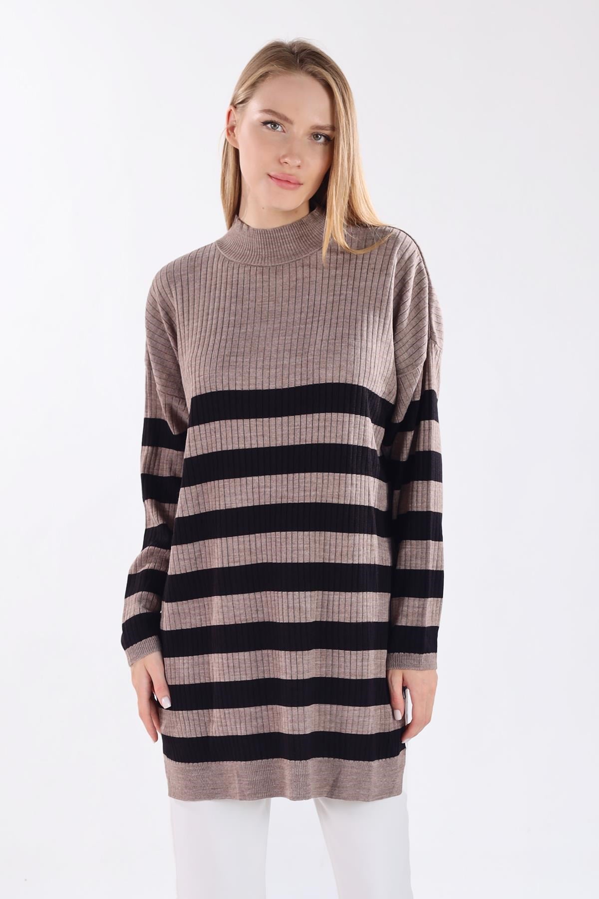 Vizon Çizgili Triko Tunik 5330