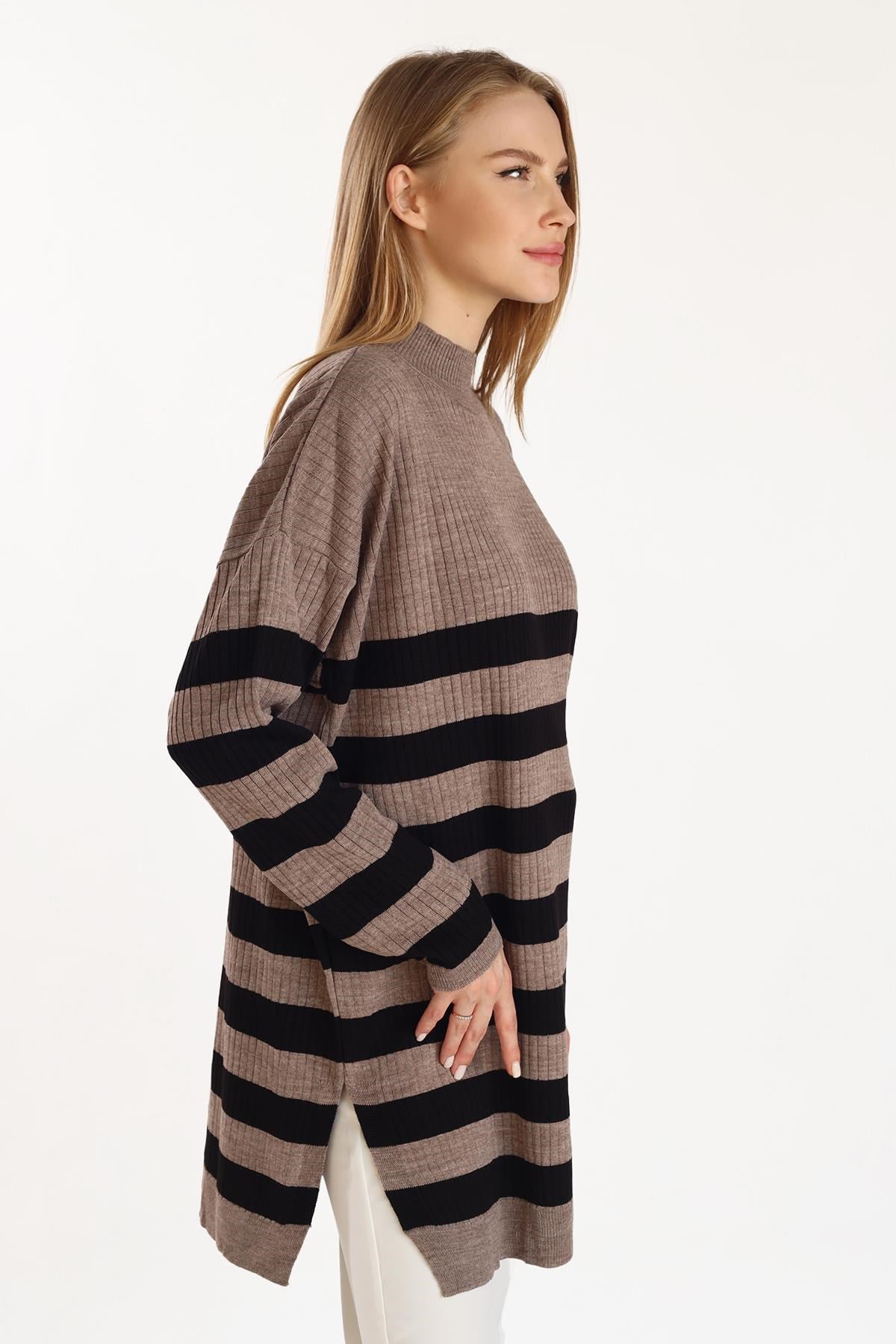 Vizon Çizgili Triko Tunik 5330