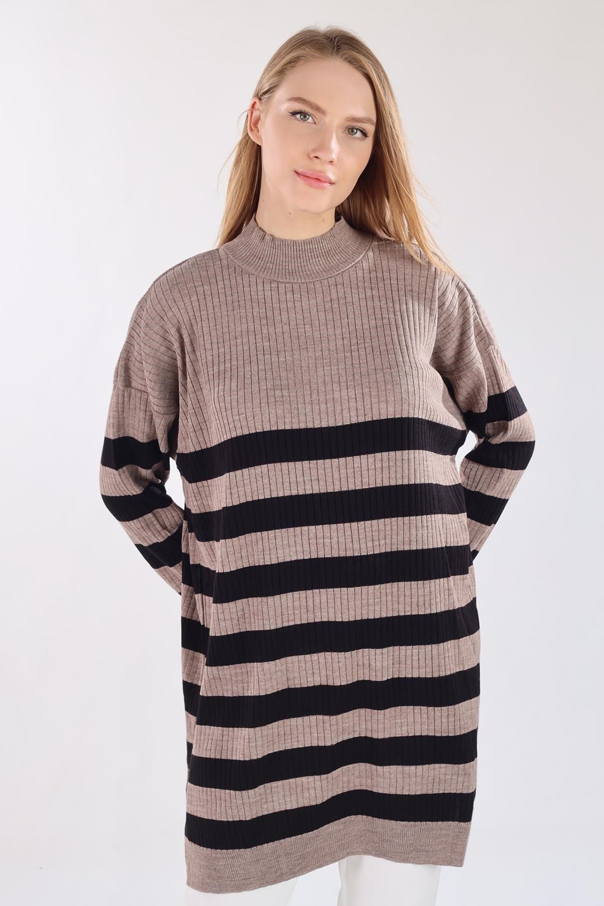 Vizon Çizgili Triko Tunik 5330