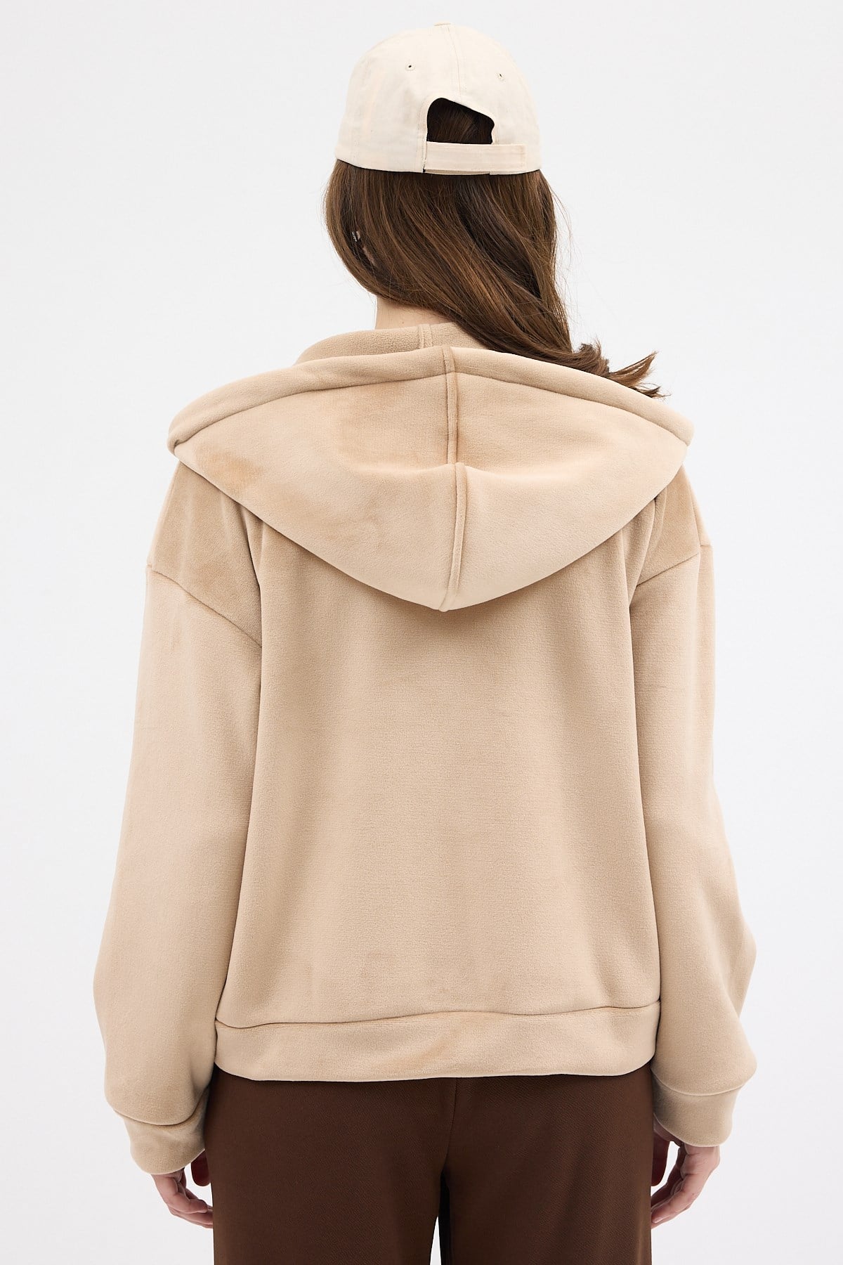 Vizon Kadın Fermuarlı Kapüşonlu Sweatshirt 3059A