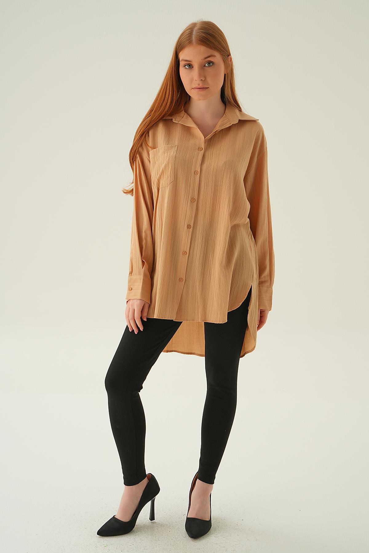 Vizon Oversize Gömlek 6644-1