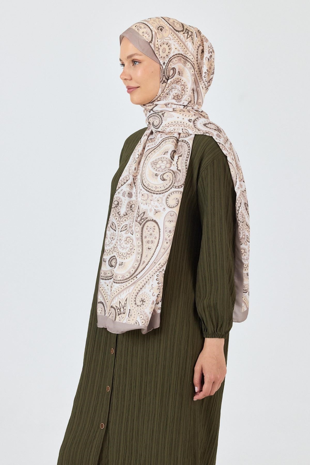 Vizon Retro Desenli Şal 4004