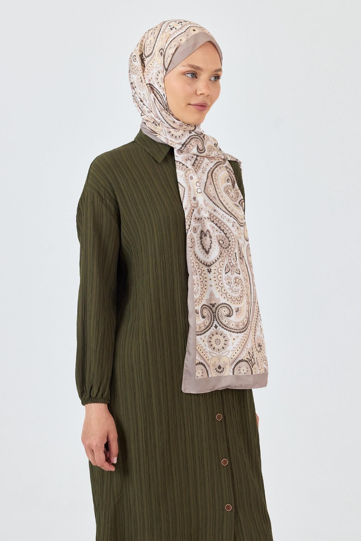 Vizon Retro Desenli Şal 4004