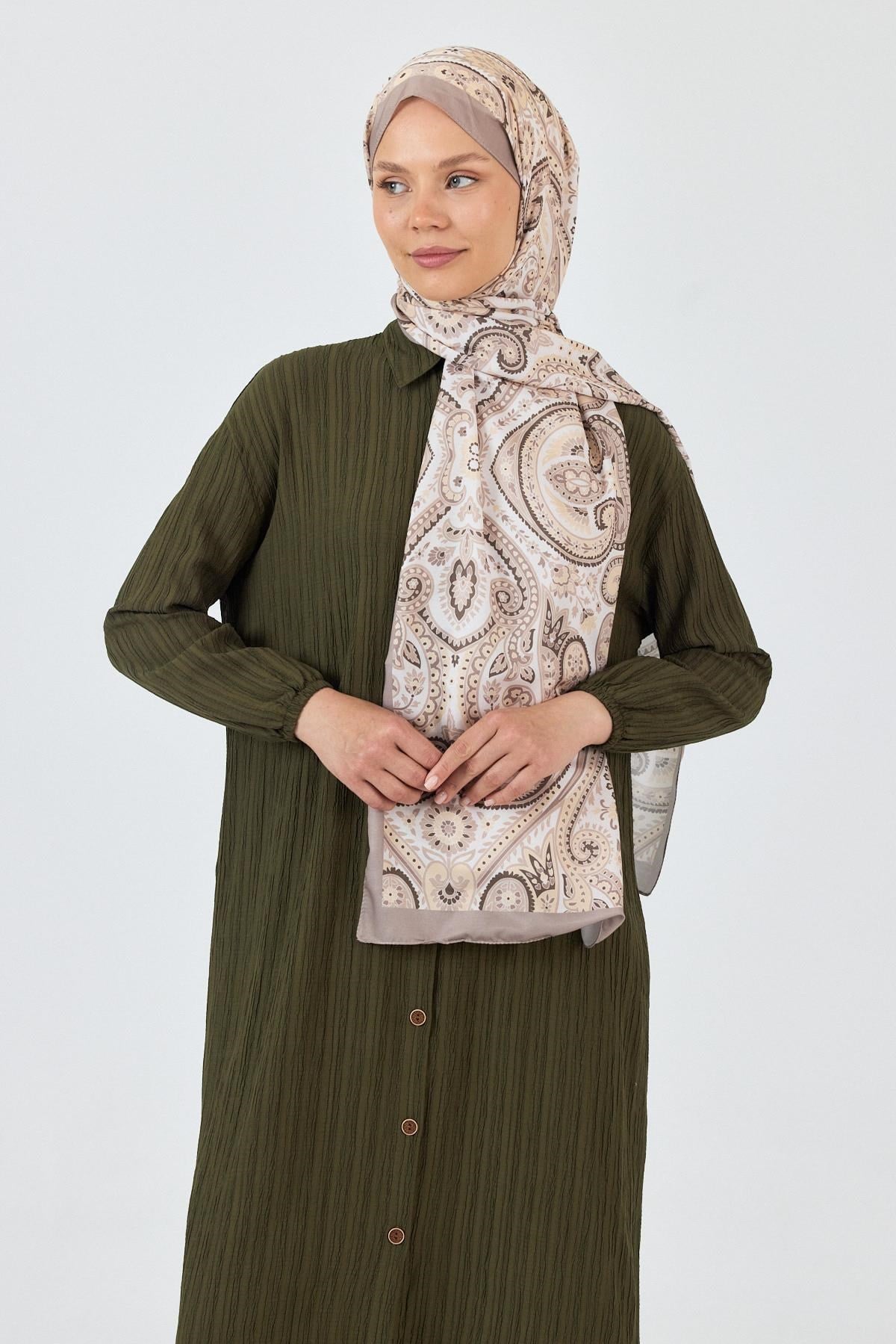 Vizon Retro Desenli Şal 4004