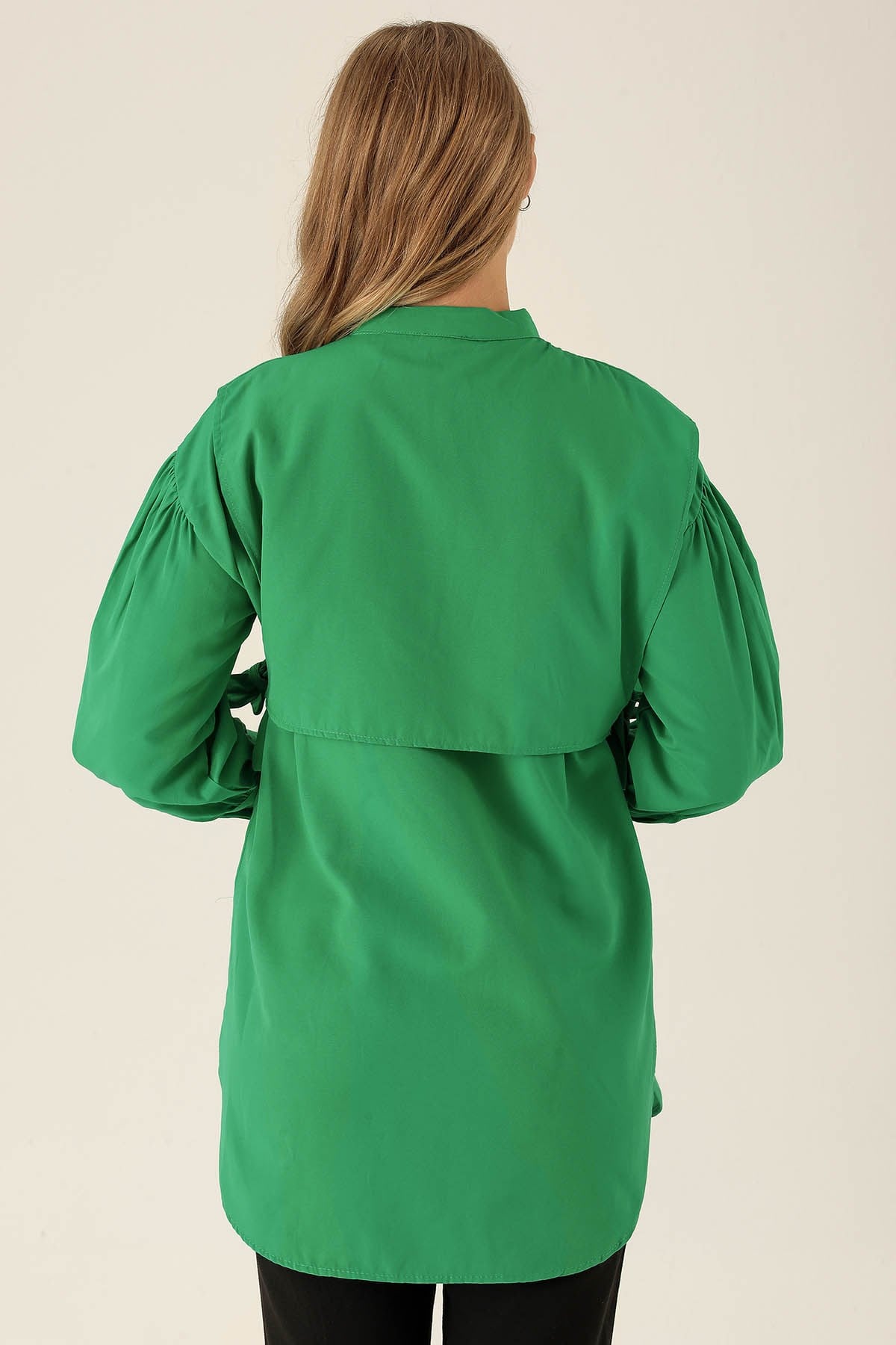 Yandan Bağlamalı Tunik - 6197A Benetton Yeşili