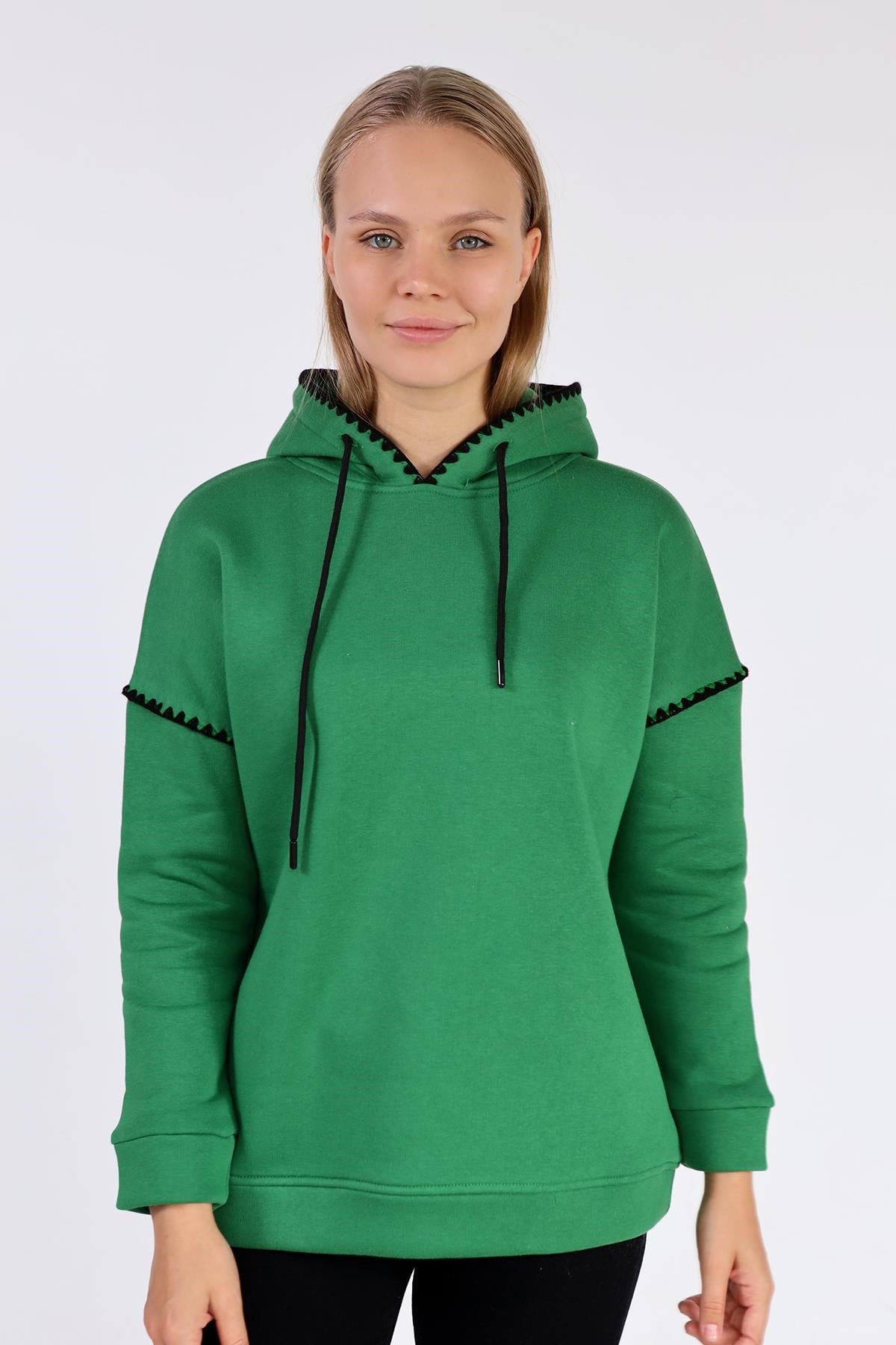 Yeşil Kroşat Detay Sweat 9143M