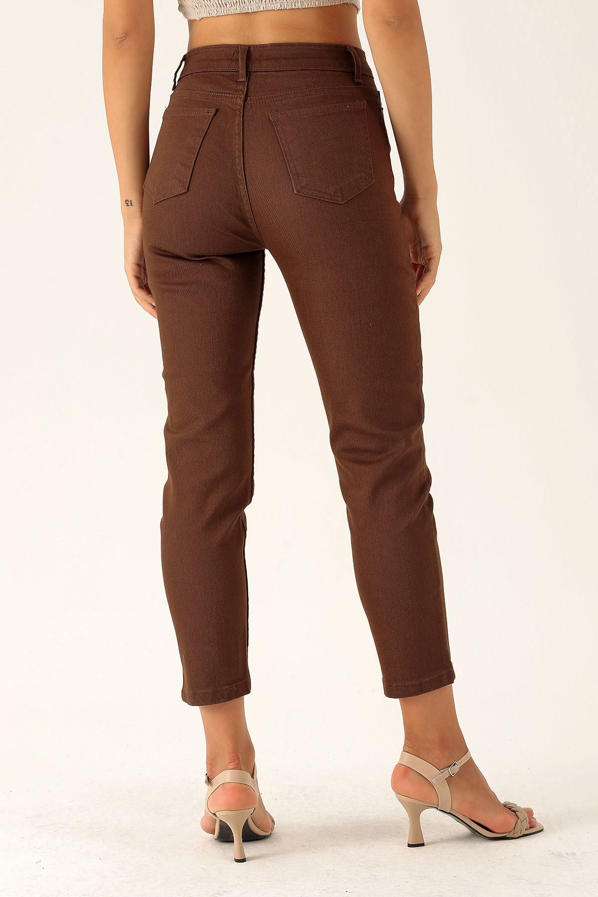 Yüksek Bel Mom Jean - 1121 Acı Kahve