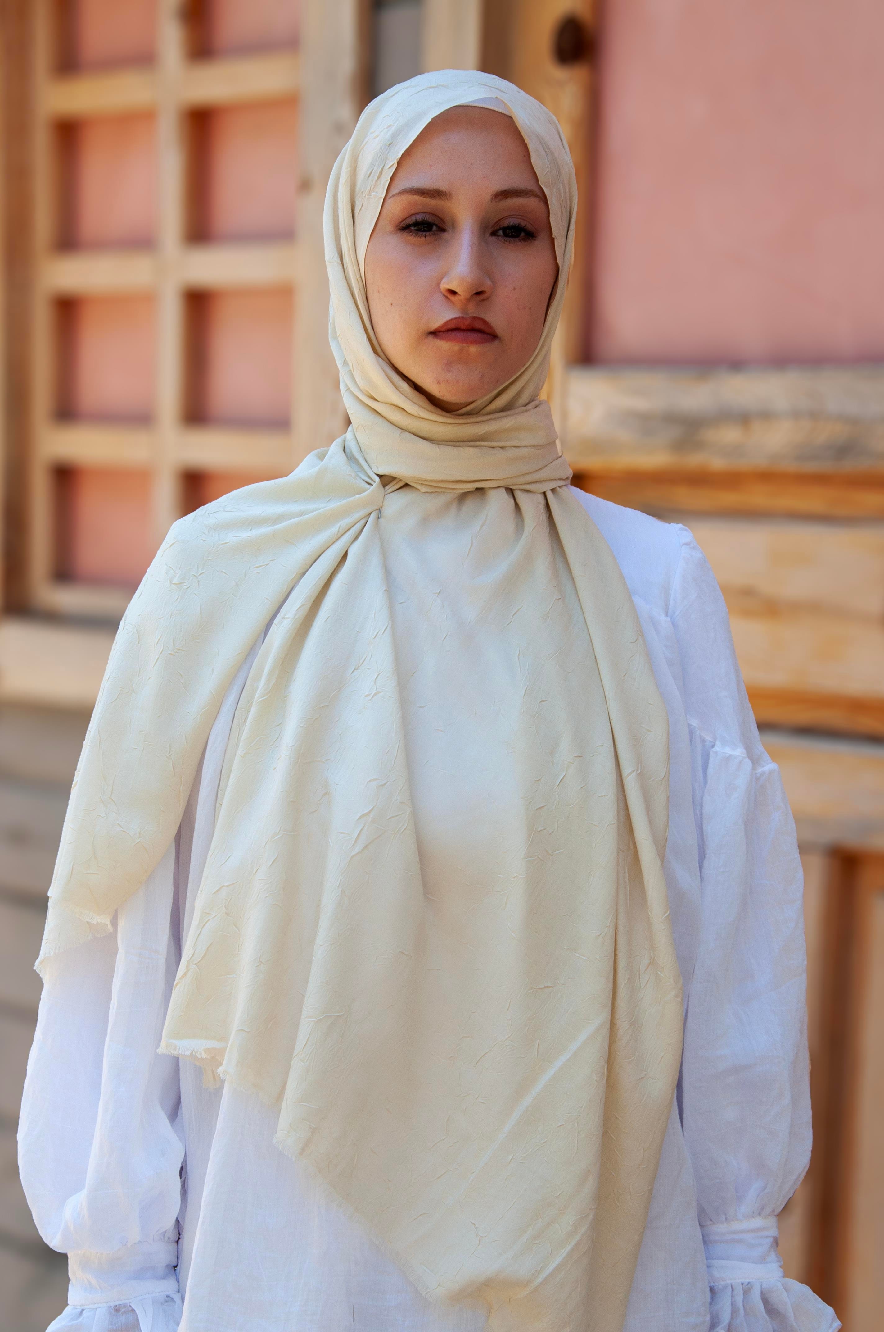 Mscarfs Bambu Kraş Şal Bej