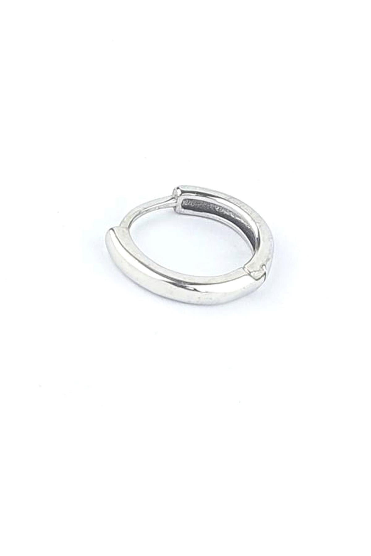 925ayar Gümüş Bombeli Tek Halka Küpe 1.5cm 2mm