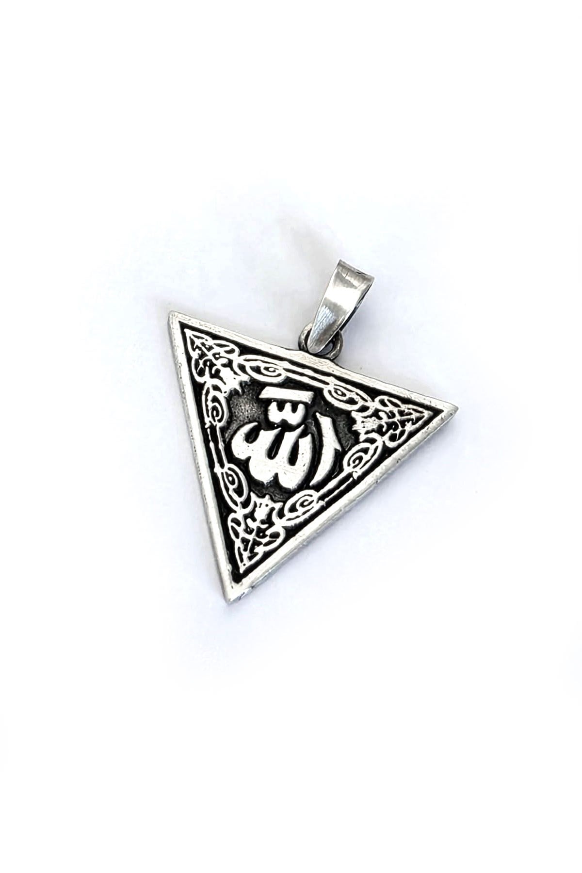 Allah yazılı 925 ayar gümüş kolye ucu
