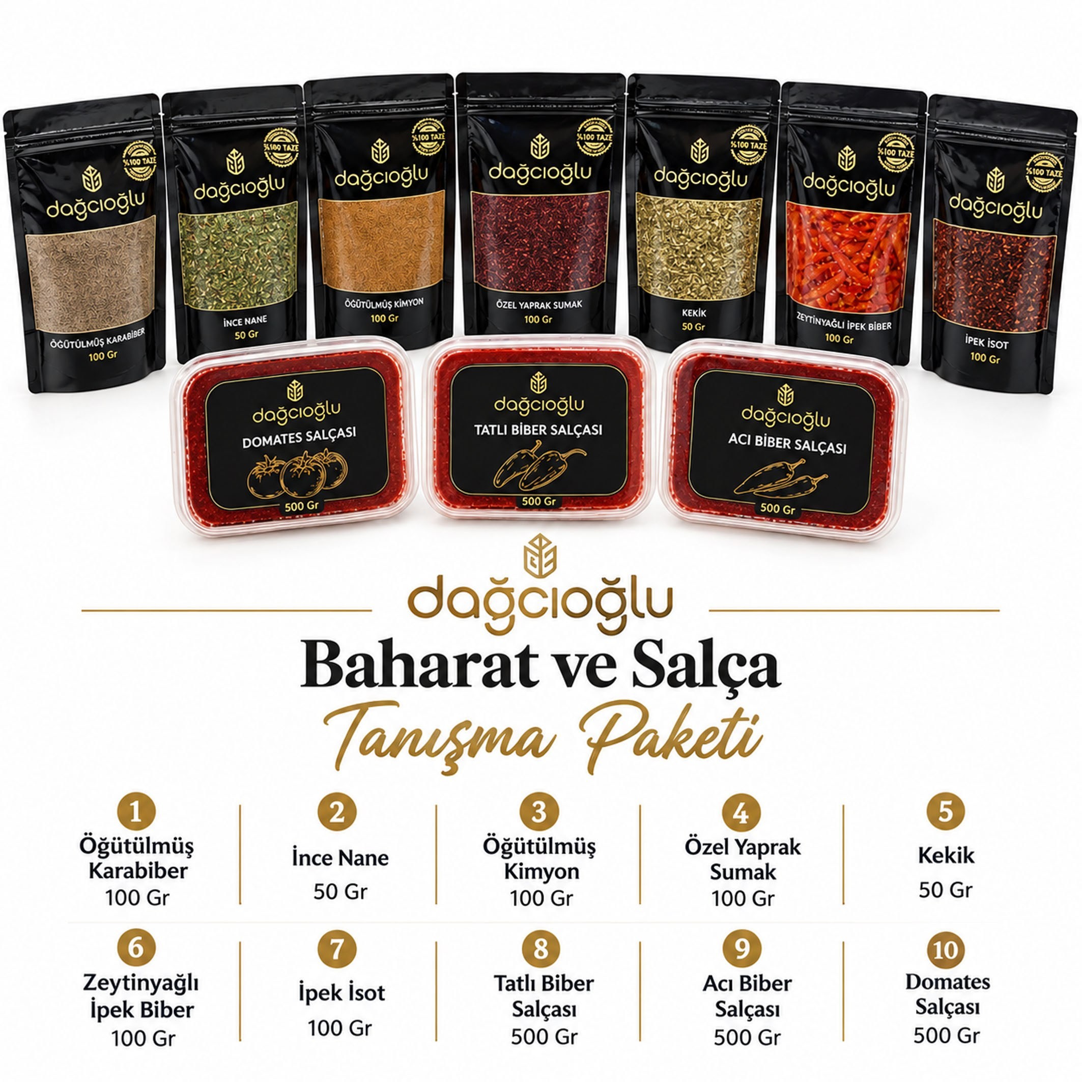 Dağcıoğlu Baharat ve Salça Tanışma Paketi