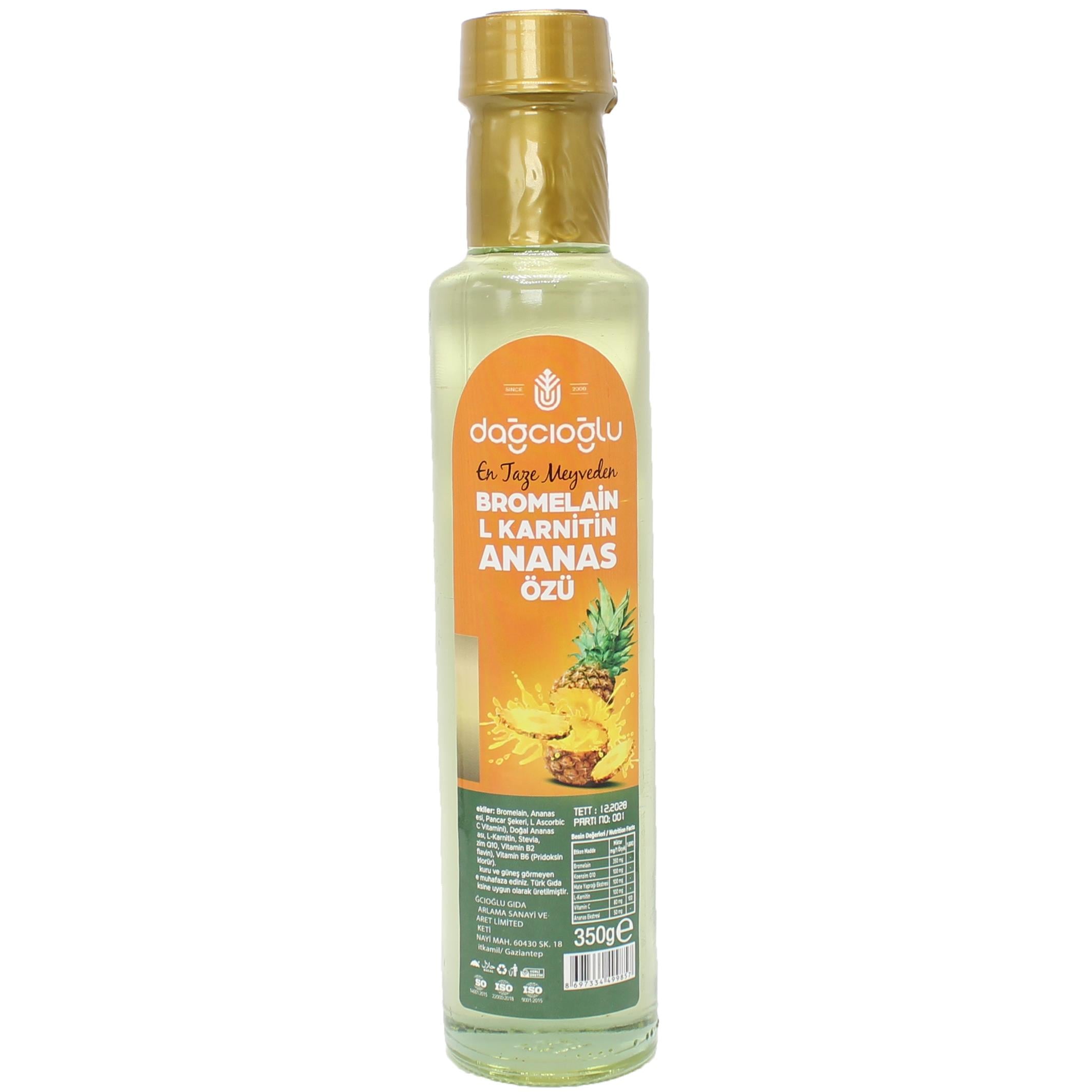 Dağcıoğlu Bromelain L Karnitin Ananas Özü 350 Gr