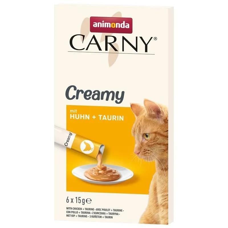 Animonda Snack Carny Tavuk & Taurin Kedi Kreması 6x15 gr, Kedi Ödül Maması, Animonda
