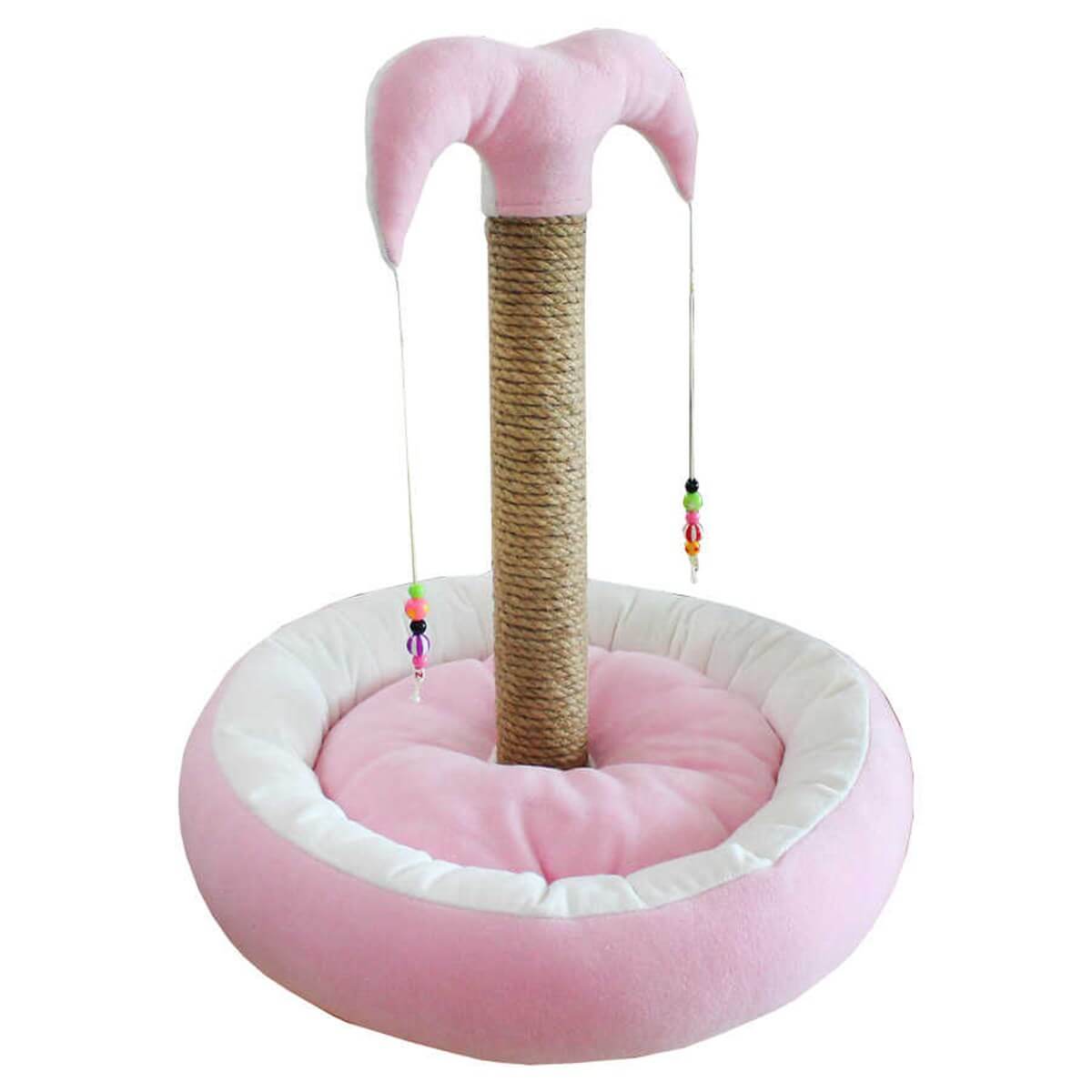 Bedspet Kedi Yataklı Tırmalama Pembe