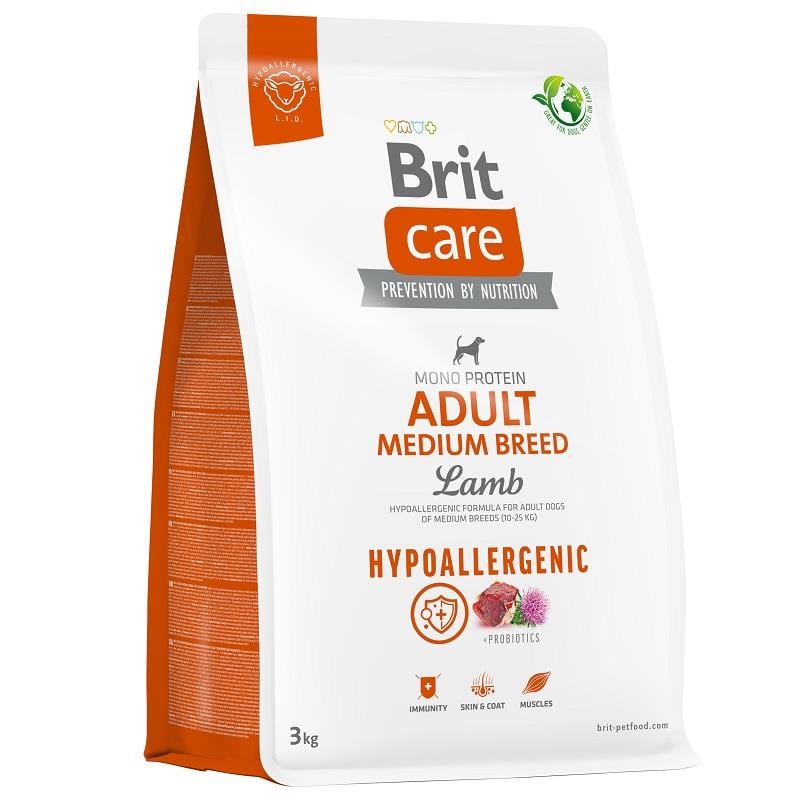 Brit Care Hypo-Allergenic Orta Irk Kuzulu Yetişkin Köpek Maması 3 Kg, Yetişkin Köpek Maması, Brit Care