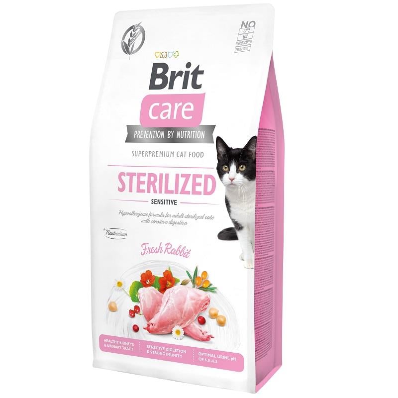 Brit Care Tahılsız Sterilised Sensitive Tavşanlı Kedi Maması 7kg, Kısırlaştırılmış Kedi Maması, Brit Care