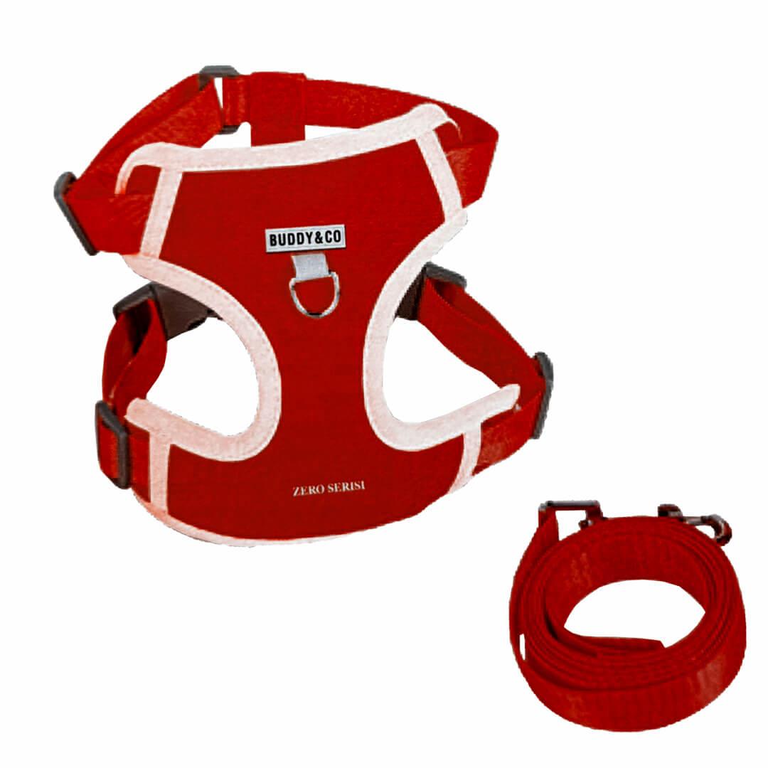 Buddy&Co Gezdirmeli Göğüs Tasması Kırmızı Medium, Köpek Göğüs Tasması, Buddy&Co