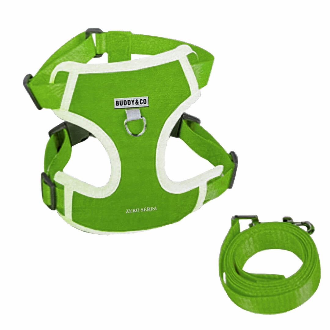 Buddy&Co Gezdirmeli Göğüs Tasması Yeşil Small, Köpek Göğüs Tasması, Buddy&Co