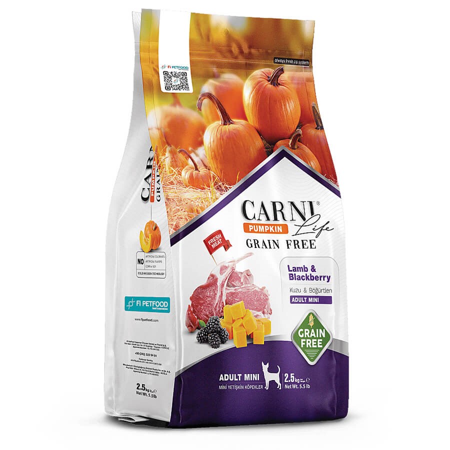 Carni Life Tahılsız Kuzu Etli & Böğürtlenli Küçük Irk Yetişkin Köpek Maması 2,5 Kg, KATEGORİSİZ, Carni Life