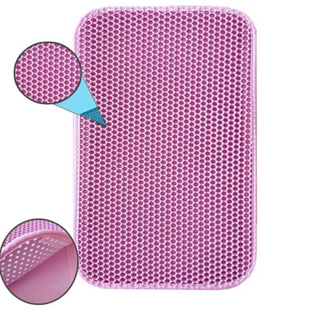CleanStep Elekli Kedi Tuvalet Önü Paspası 60 x 45 cm PEMBE