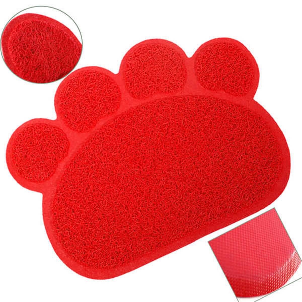 CleanStep Patili Tuvalet Önü Paspası 60x45 Cm Kırmızı