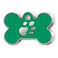 Dalis Kalp Şeklinde Mineli Büyük Köpek Künyesi Pembe, Köpek Künyesi, Dalis