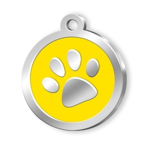 Dalis Pet Tag Mineli Seri Pati Desenli Künye Sarı, KATEGORİSİZ, Dalis
