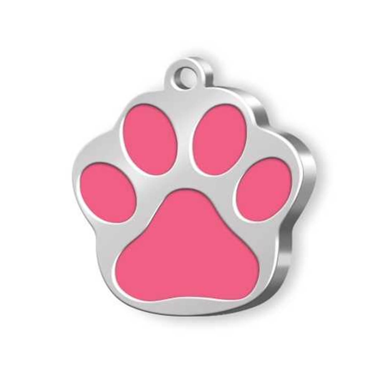 Dalis Pet Tag Mineli Seri Pati Desenli Künye Pembe