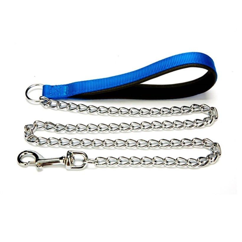 Doggie Comfort İnce Zincirli Gezdirme M 3x70cm Mavi