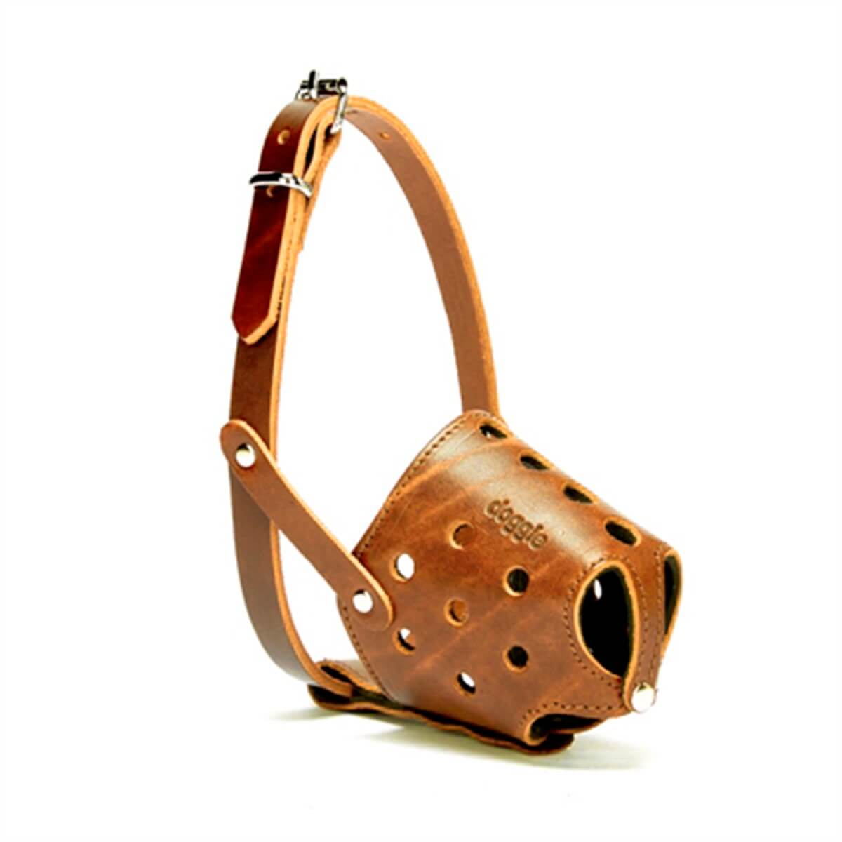 Doggie Deri Köpek Ağızlığı Large Karamel