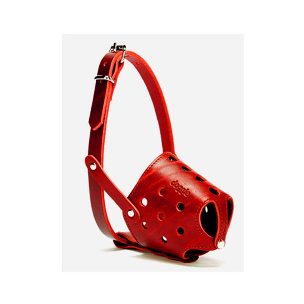 Doggie Deri Köpek Ağızlığı Medium Kırmızı
