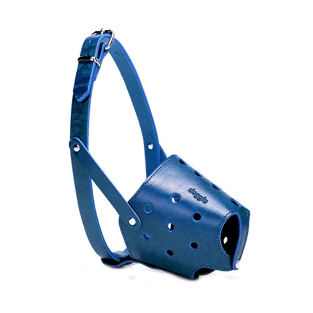 Doggie Deri Köpek Ağızlığı XLarge Mavi