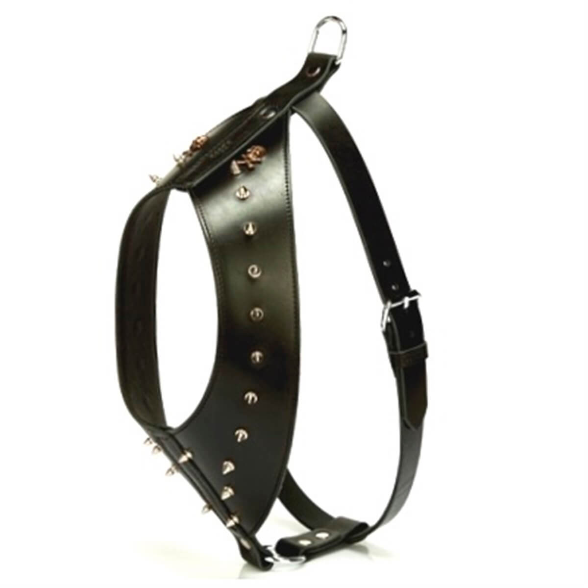 Doggie Gladyatör Dikenli Göğüs Tasması Siyah 45x75 cm
