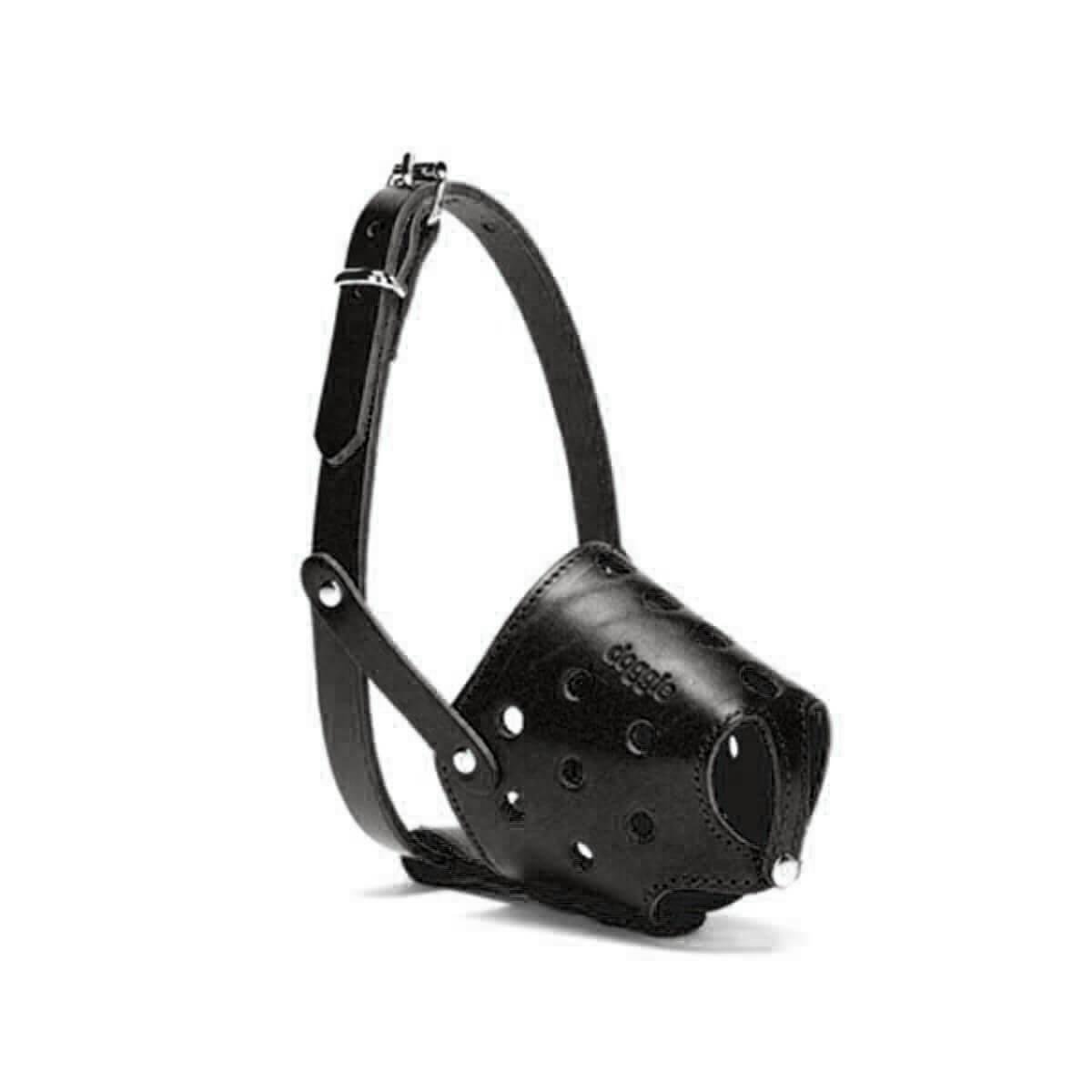 Doggie Kısa Burun Deri Köpek Ağızlığı XLarge Siyah, Köpek Ağızlıkları, Doggie