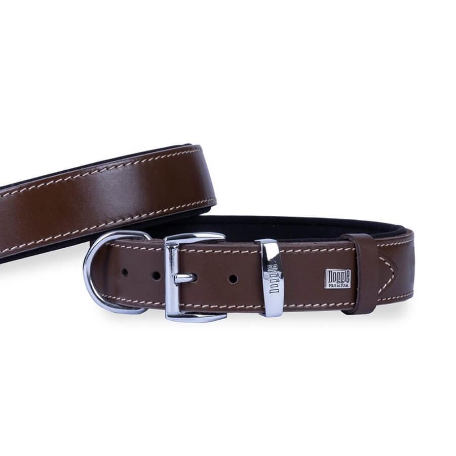 Doggie Konfor Deri Köpek Boyun Tasması 3,5x47-55cm - Brown, KATEGORİSİZ, Doggie