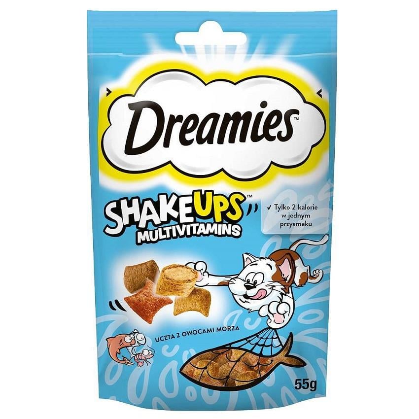 Dreamies Shake Ups Seafood Kedi Ödülü 55 Gr, Kedi Ödül Maması, Dreamies