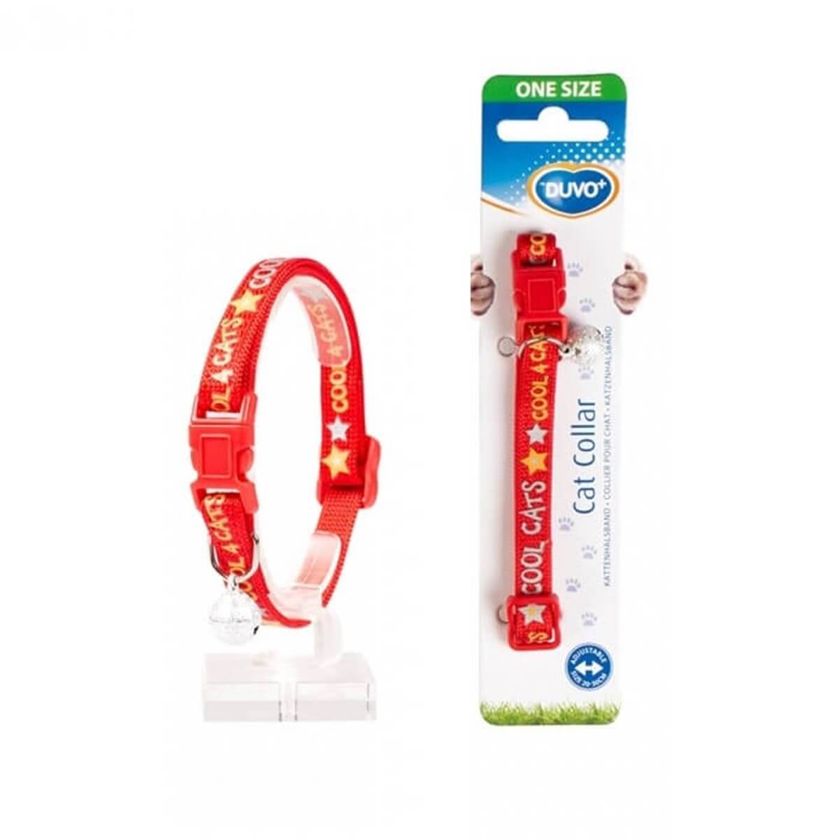 Duvo+ Collar Cool Cats Kedi Tasması Kırmızı