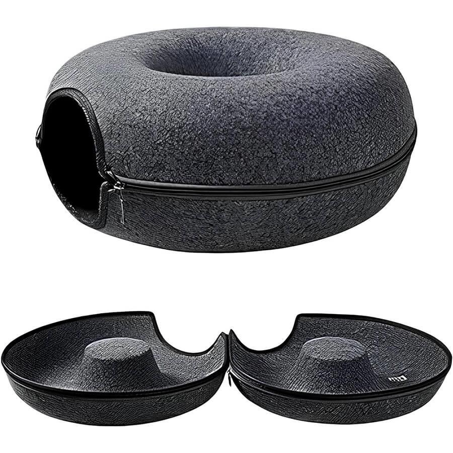 Duvo+ Donut Keçe Kedi Yatağı 60x28 cm Gri, KATEGORİSİZ, Duvo+