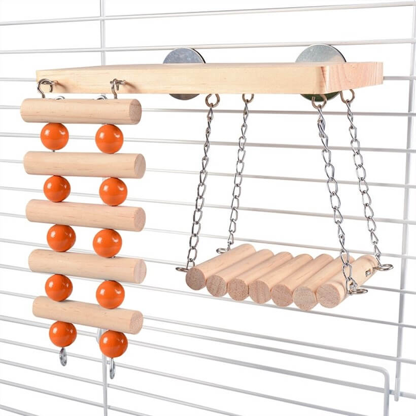 Duvo+ Kemirgenler İçin Ahşap Oyun Alanı 20x27x17 cm