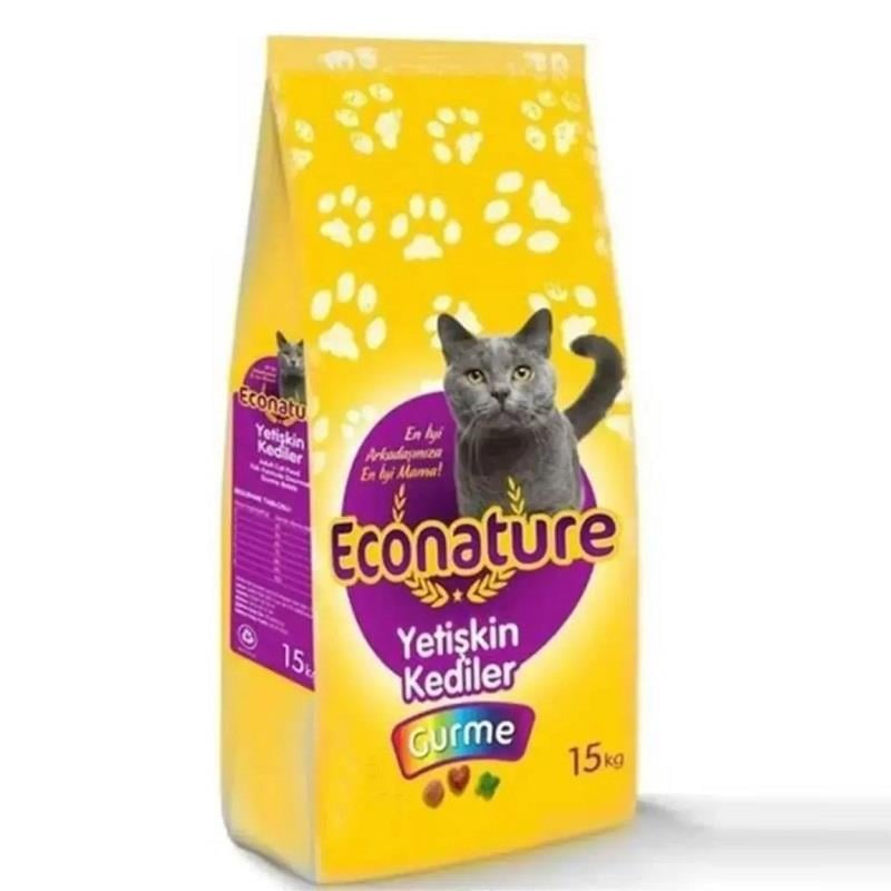 Econature Gourme Kedi Maması 15 kg, Yetişkin Kedi Maması, Econature