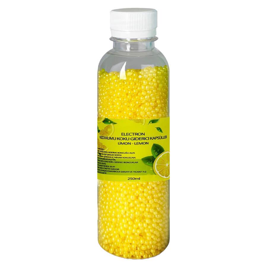 Electron Limon Aromalı Kum Koku Giderici Kapsül 250 Ml, Kedi Kumu Koku Giderici, Electron