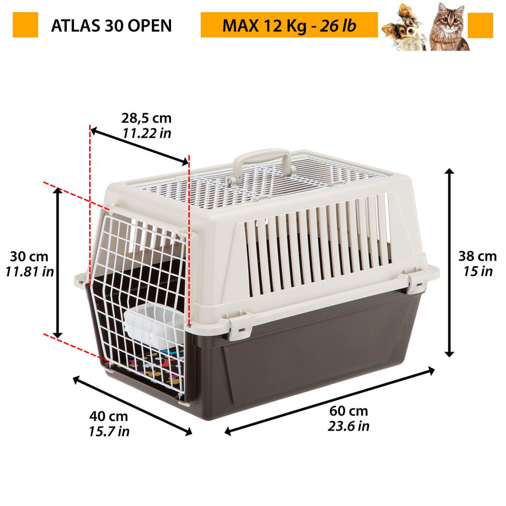 Ferplast Atlas 30 Open Taşıma Çantası 60cm x 40cm x 38 cm, Taşıma Çantaları Kafesler, Ferplast