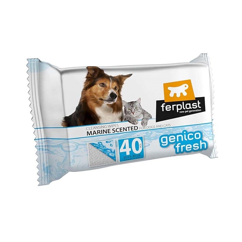 Ferplast Genico Fresh Okyanus Ferahlığı Kedi Köpek Temizlik Mendili 40lı, KATEGORİSİZ, Ferplast