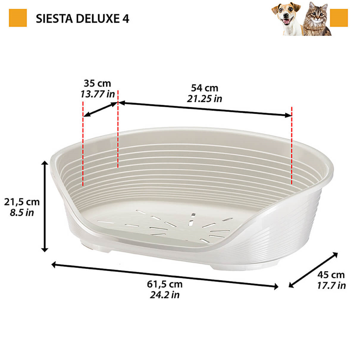 Ferplast Siesta Deluxe 4 Kedi Ve Köpekler İçin Plastik Yatak Pembe, KATEGORİSİZ, Ferplast