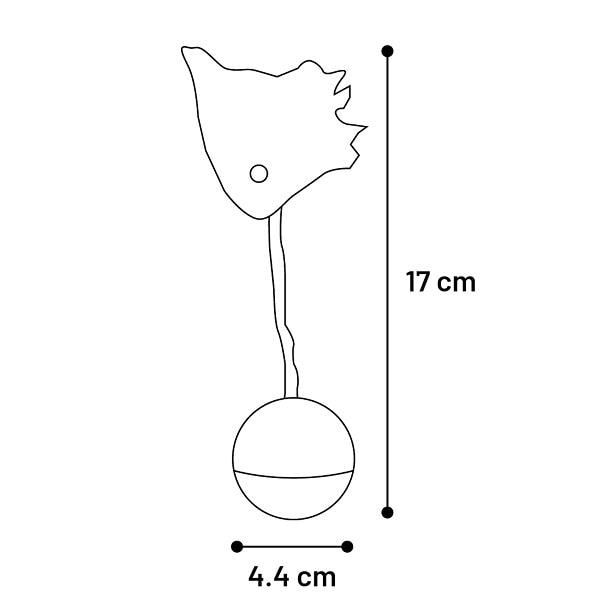 Flamingo Fiba Tüylü Dönen Plastik Top, Tüylü Kedi Oyuncağı, Flamingo