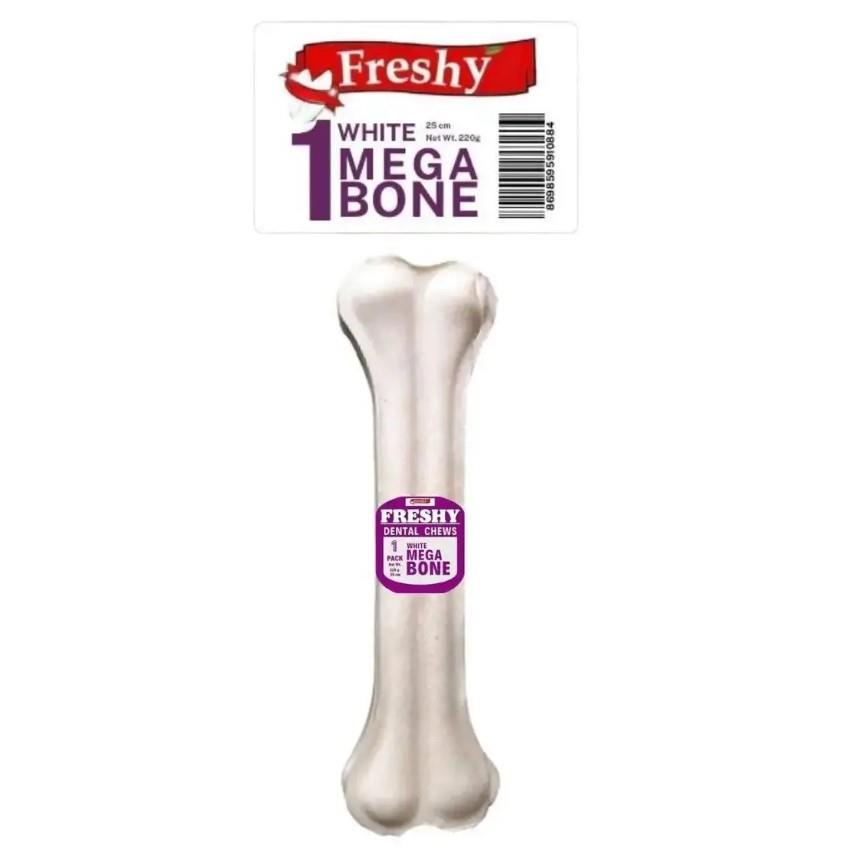 Freshy White Mega Dental Bones 25 Cm, Köpek Ödül Kemiği, Freshy